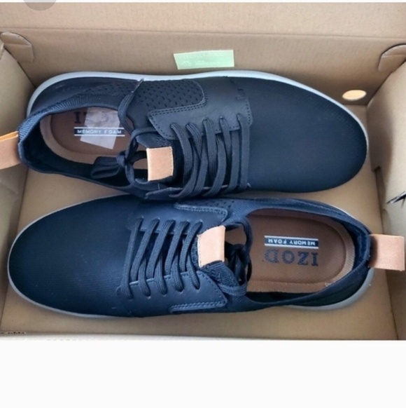 Izod Bannister Men's Lace Up Shoe | Color Black | US Size 9 | New in Box - Picture 2 of 3